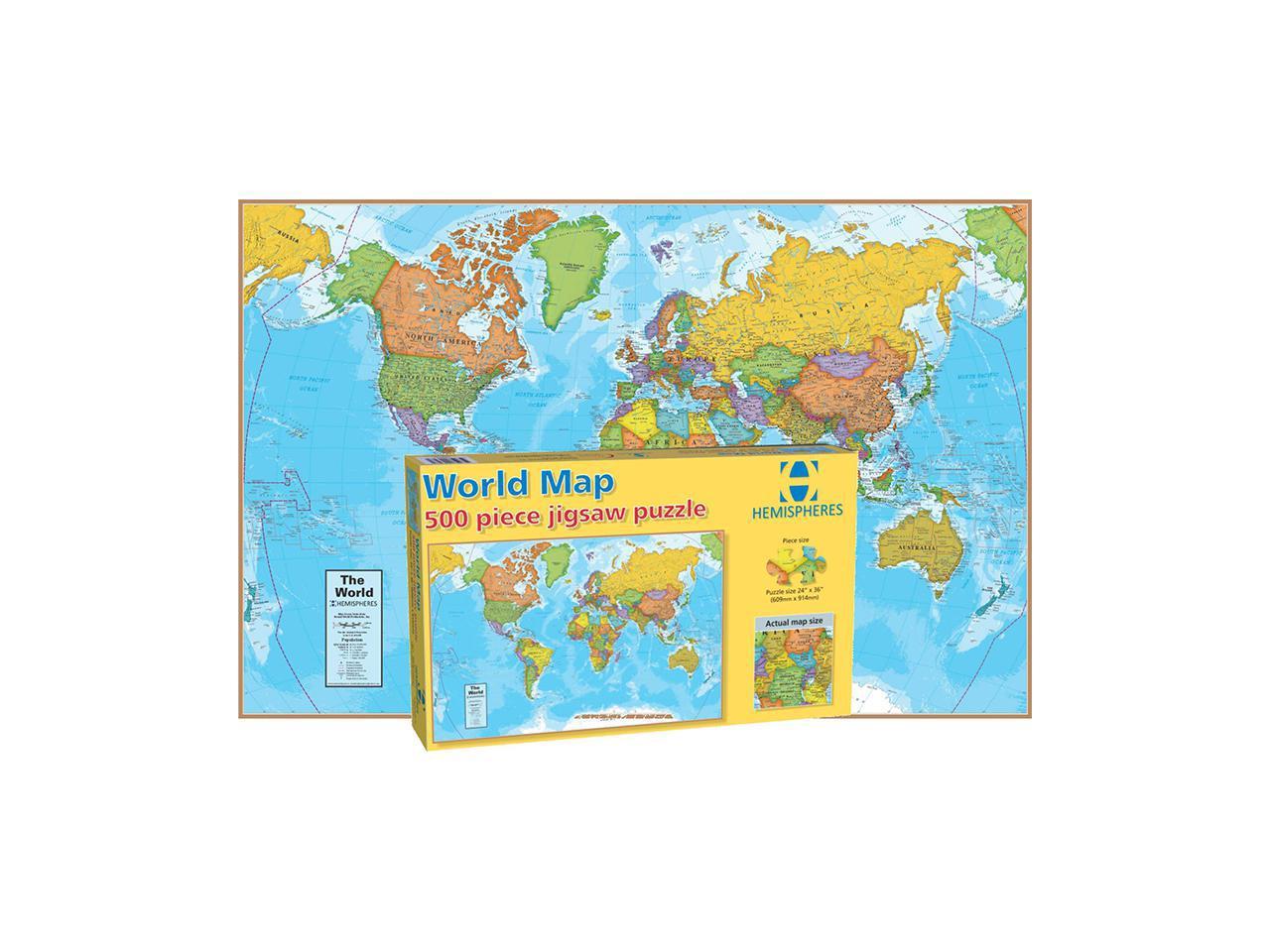 Round World Products World Map International 500 Piece Newegg Com