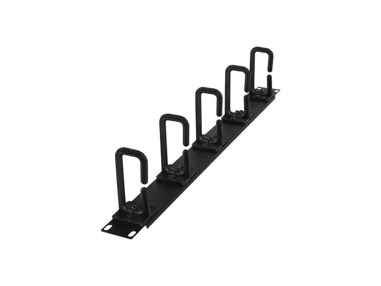 CyberPower 1U 2" Deep Flexible Ring Cable Manager Rack Cable Management Panel 1U Rack Height