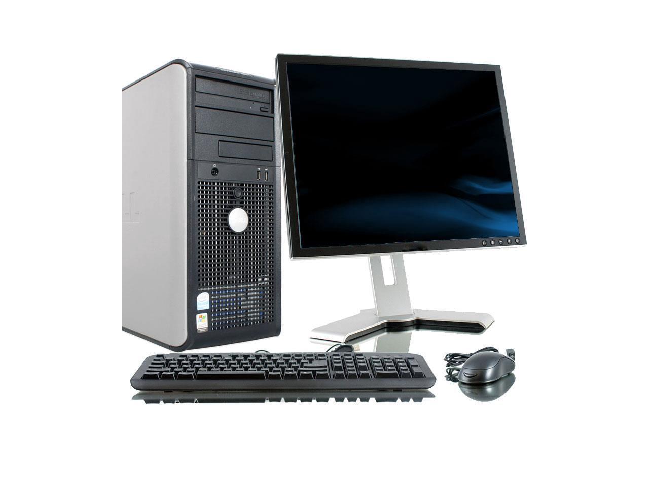 Refurbished Dell Optiplex 755 Intel Core 2 Duo 2300mhz 80gig Hdd 48mb Dvd Rom Windows 7 Home Premium 32 Bit 17 Lcd Desktop Computer Newegg Com