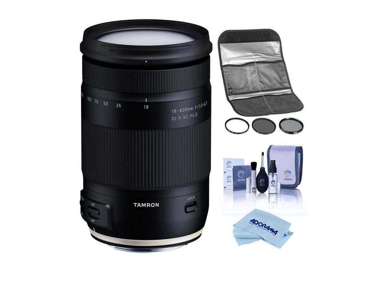 Tamron 18 400mm F 3 5 6 3 Di Ii Vc Hld Lens For Canon Ef With Hoya 77 Flter Kit Newegg Com