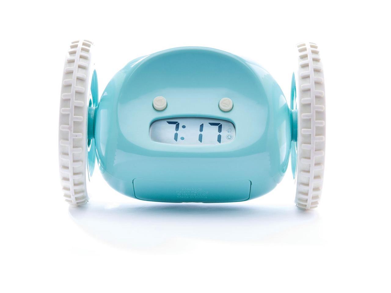 Clocky Alarm Clock on Wheels Aqua (Extra Loud for Heavy Sleeper
