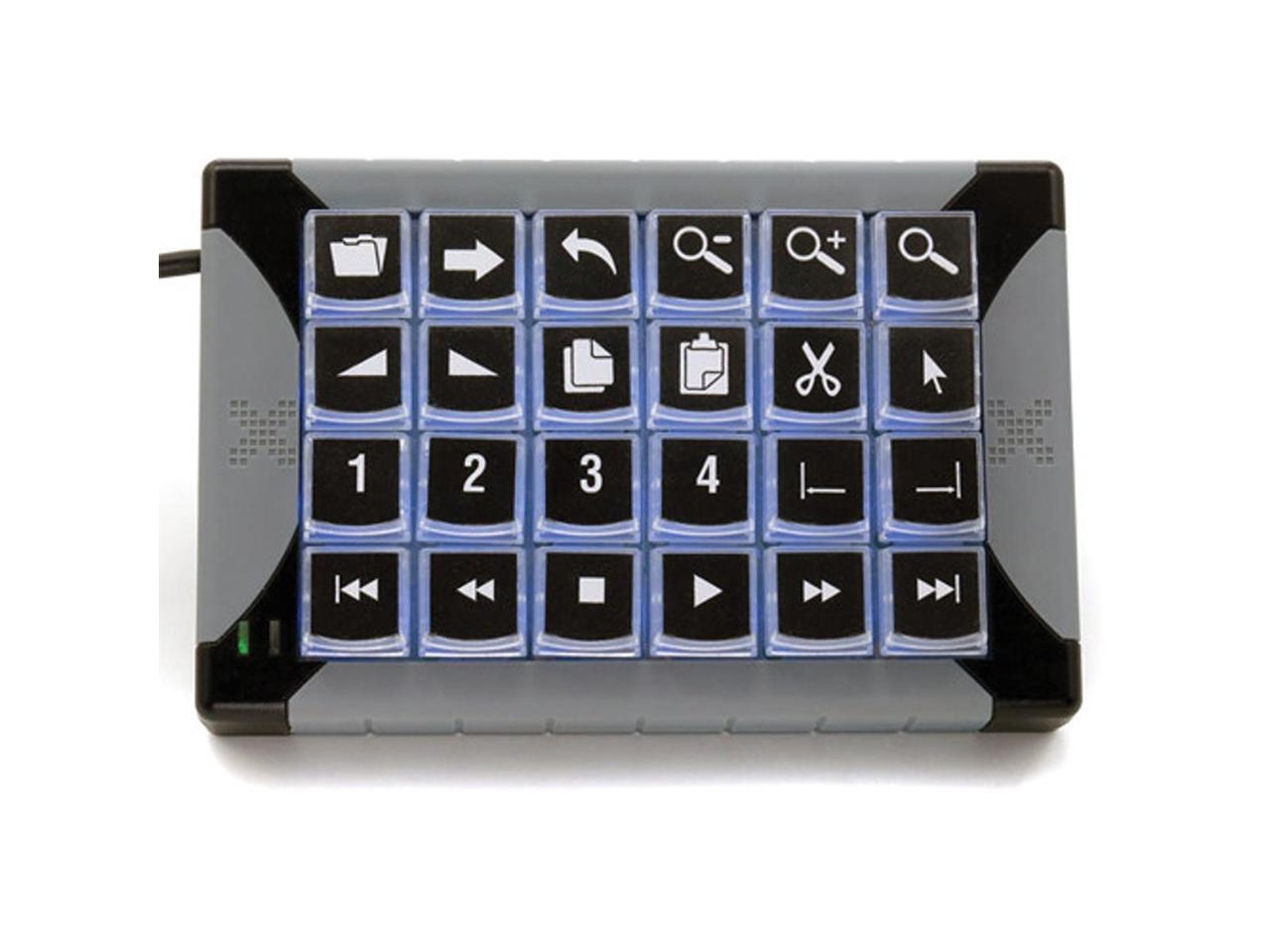 XKeys XK24 24Keys USB Keypad, Red and Blue Backlighting XK24USBR