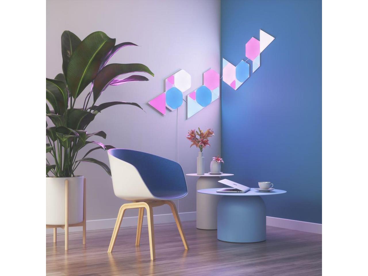 Nanoleaf Shapes Mini Triangles Expansion Pack with 10x Multicolor Mini Triangle Light Panels 20 Lumens