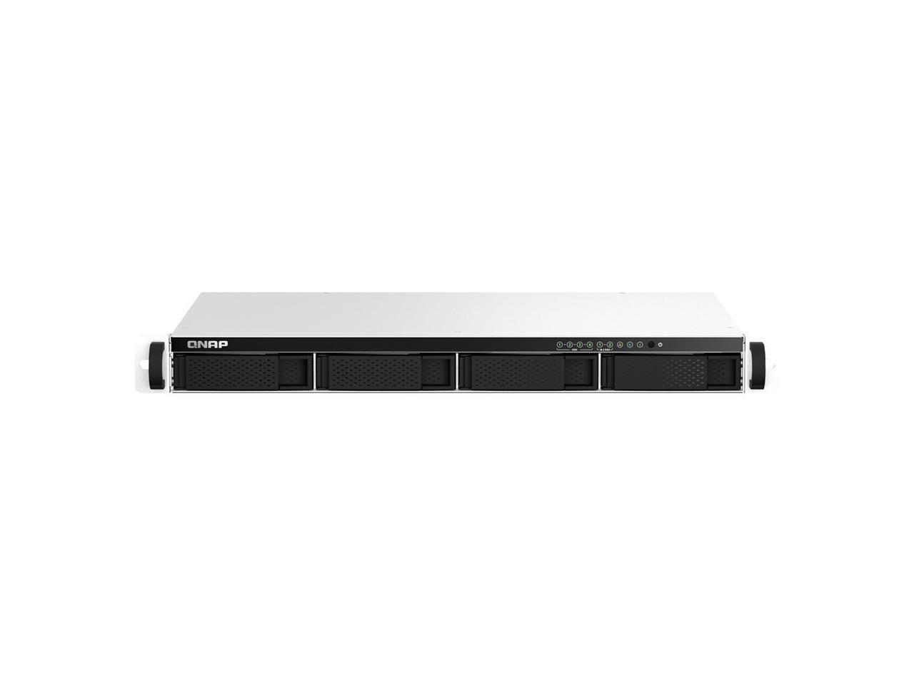 Qnap TS-464eU 4-Bay 1U Short-Depth Rackmount NAS/iSCSI IP-SAN, Single ...