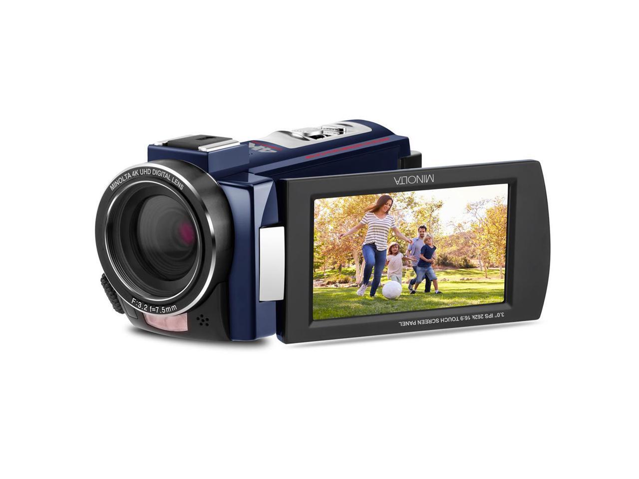 Minolta MN4K25NV 4K Ultra HD 30MP 3" Touchscreen Camcorder w/Night