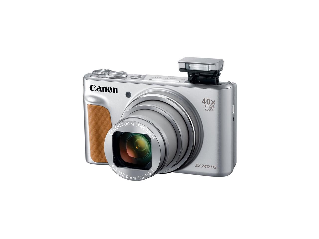 Canon Sx740sl Powershot Sx740 Hs Digital Camera Silver Newegg Com