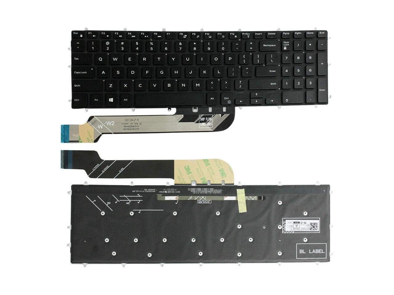 New Us Black English Backlit Laptop Keyboard Without Palmrest