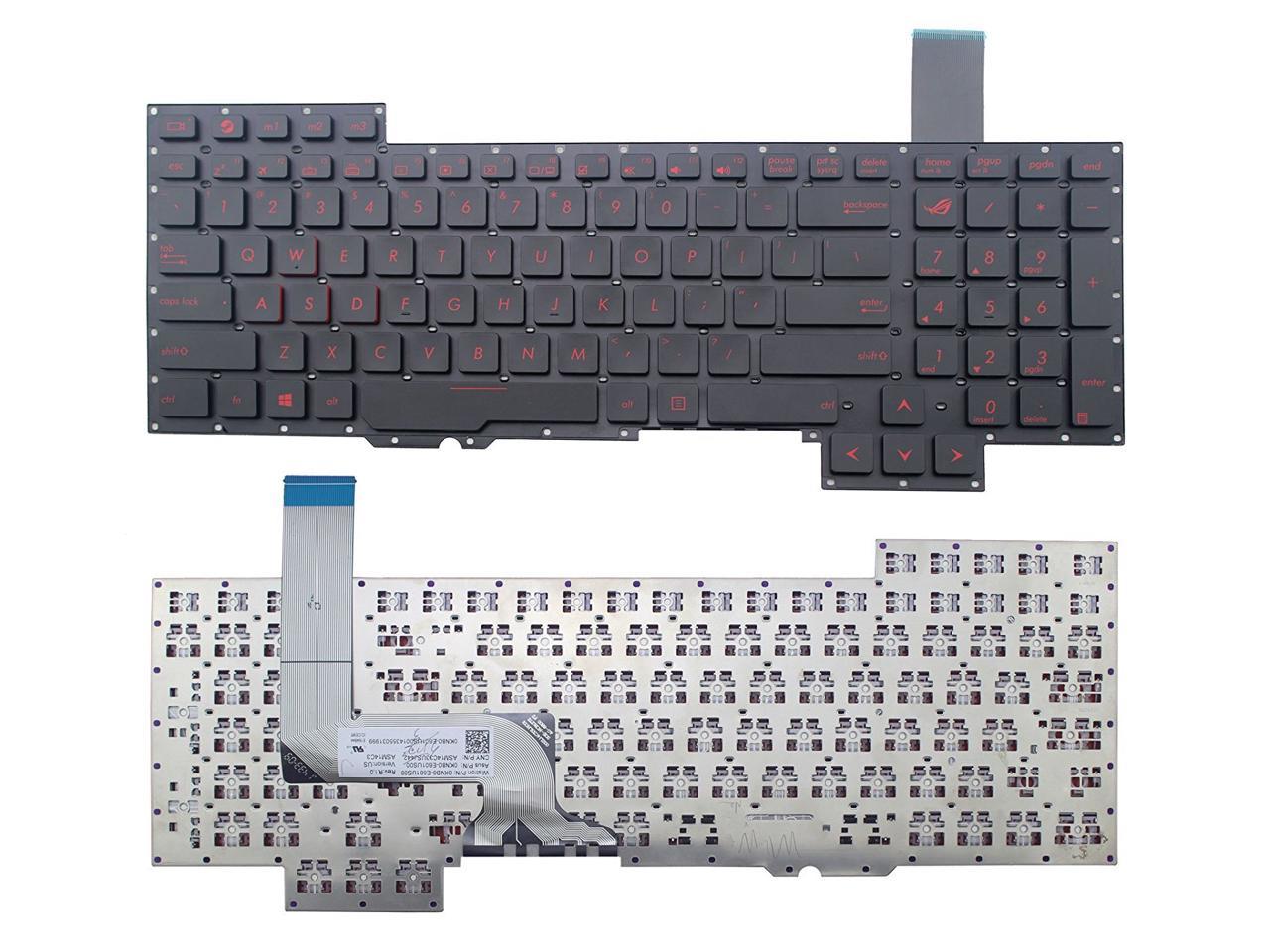 PC Backlight Keyboard Replacement for Asus G751J G751JL G751JM G751JT G751JY 