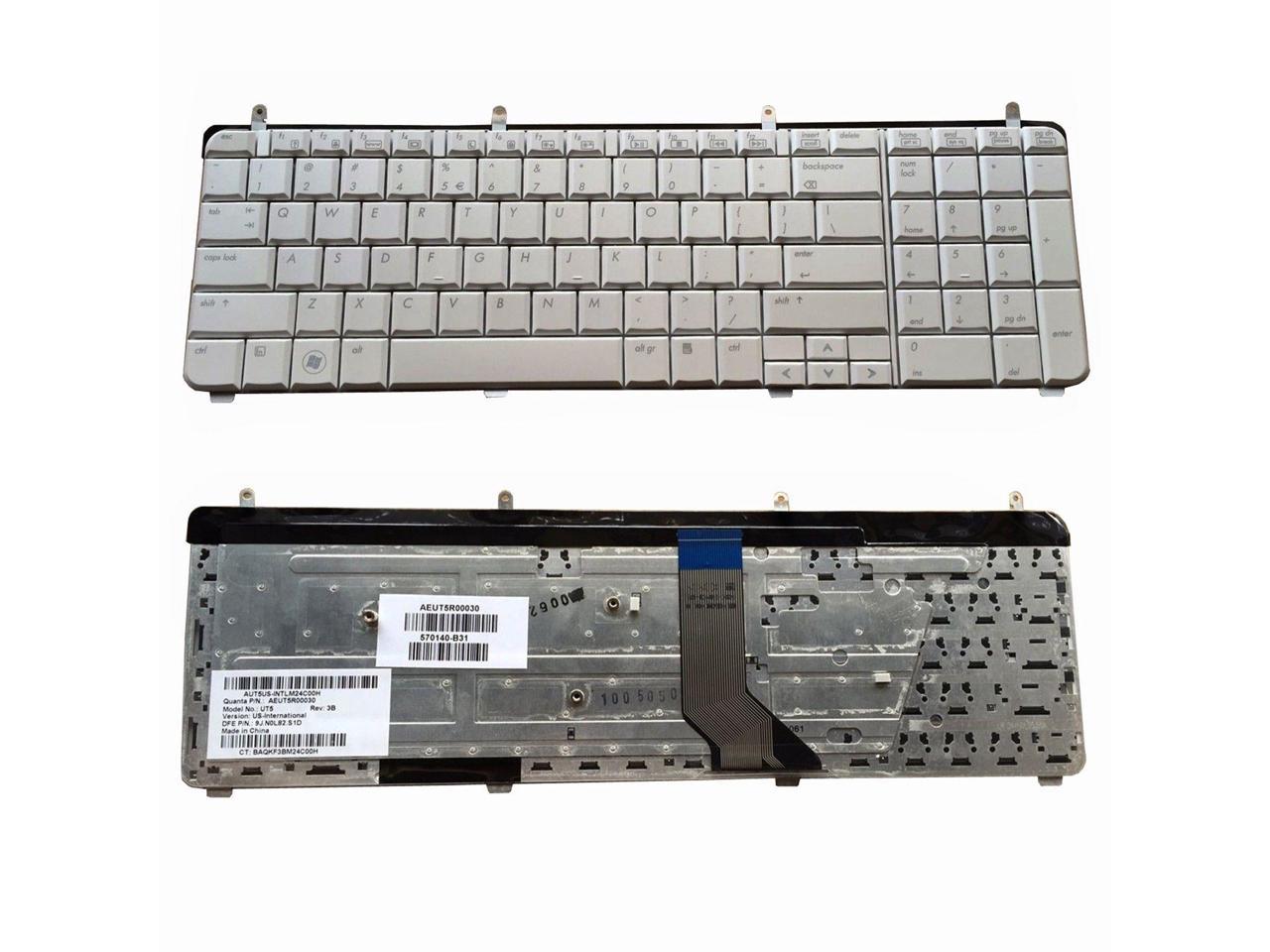 Laptop Keyboard Compatible for HP Pavilion 14-v024ca 14-v038ca 14-v048ca 14-v054ca 14-v124ca US Black No Frame