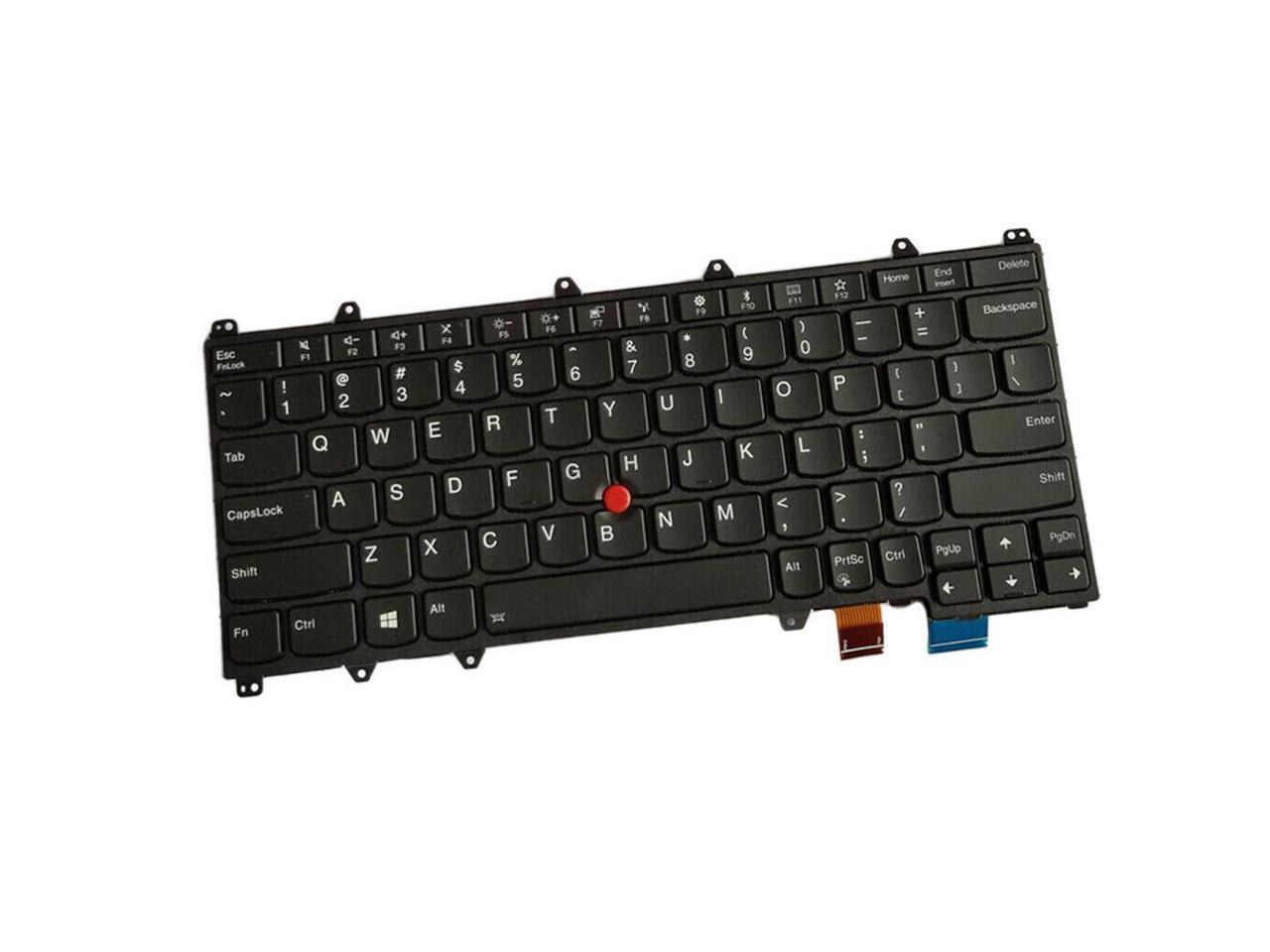 New US Black Backlit English Keyboard Replacement for Lenovo ThinkPad X380  Yoga Laptop Light Backlight 