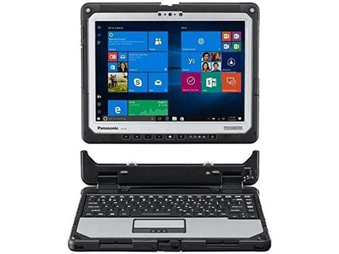 Refurbished: Panasonic Toughbook CF-33, Rugged 2-in-1 Laptop, 12" QHD, Intel Core i5 7300U, 4G LTE, 8 GB RAM, 512 GB SSD, Backlit Keyboard, Win11 Pro
