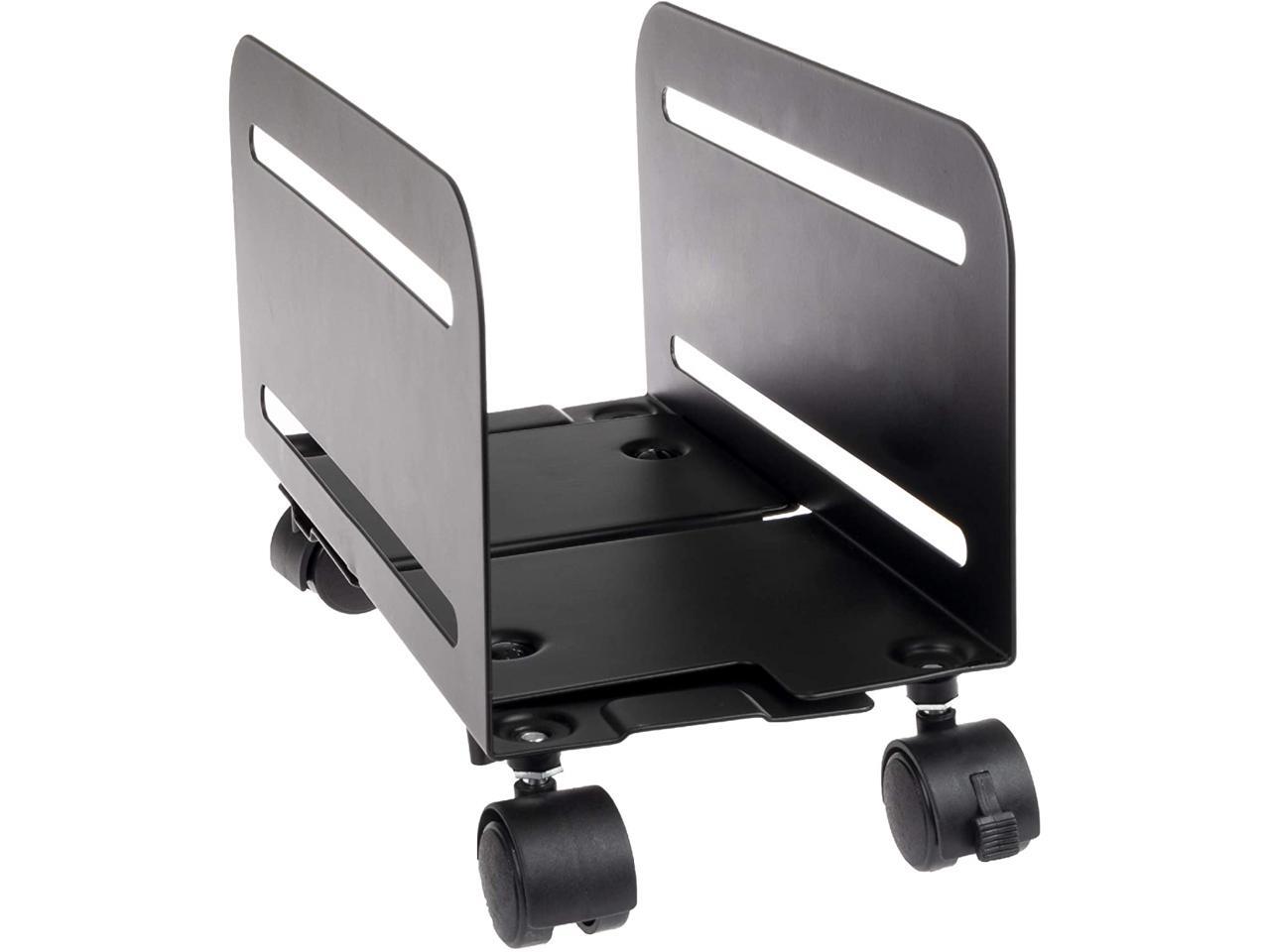 PC Computer Tower Stand with Wheels Mobile CPU Holder Cart for