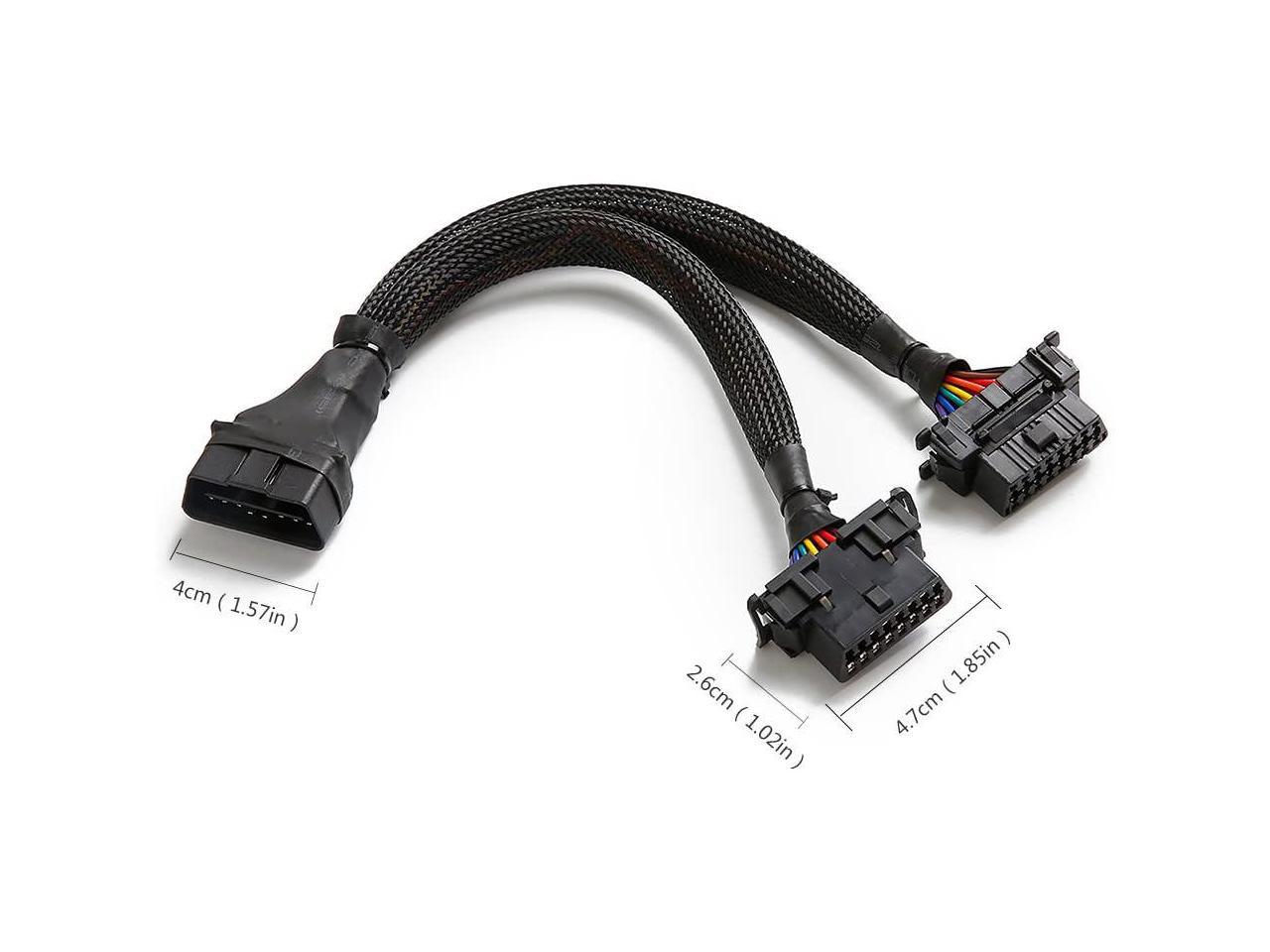 3FT 16 Pin Car OBDII Male to Female Extension Cable OBD2 Interface Extender Cord