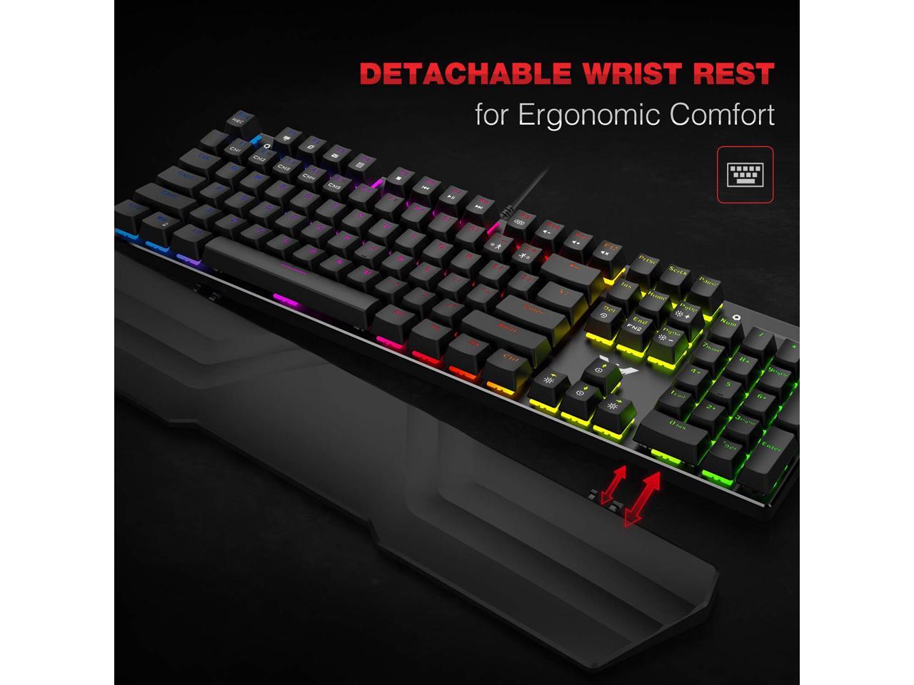 Havit Mechanical Keyboard and Mouse Combo RGB Gaming 104 Keys Blue 