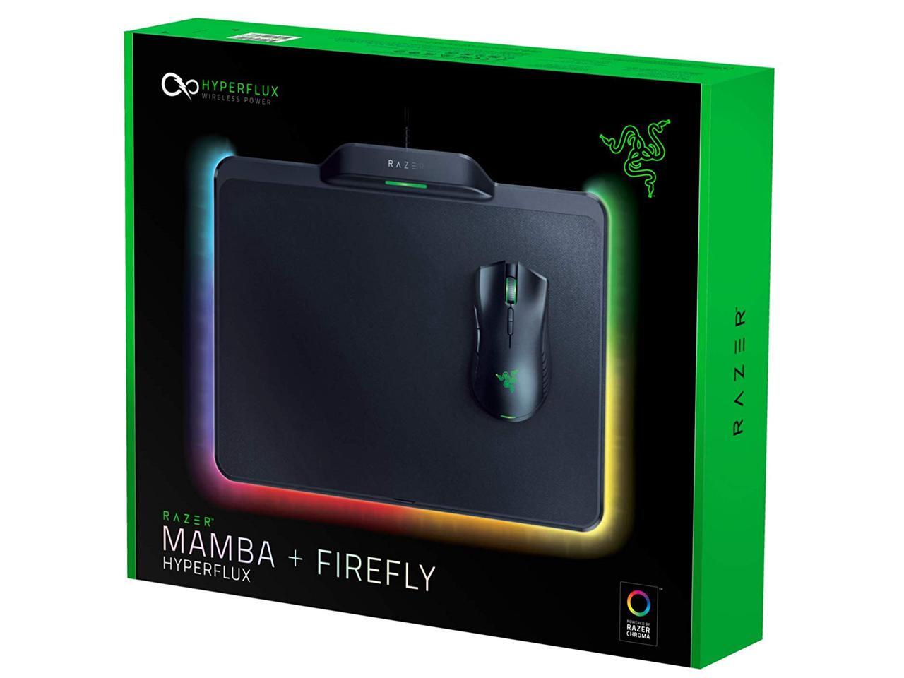 Razer Mamba HyperFlux Wireless Gaming Mouse & Mouse Pad 16,000 DPI