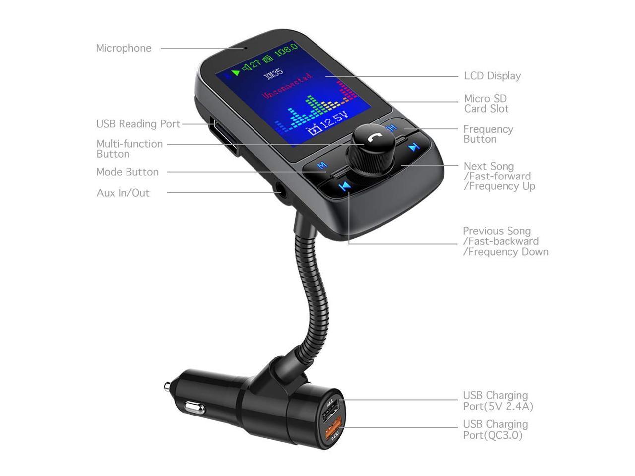 km35 bluetooth fm transmitter