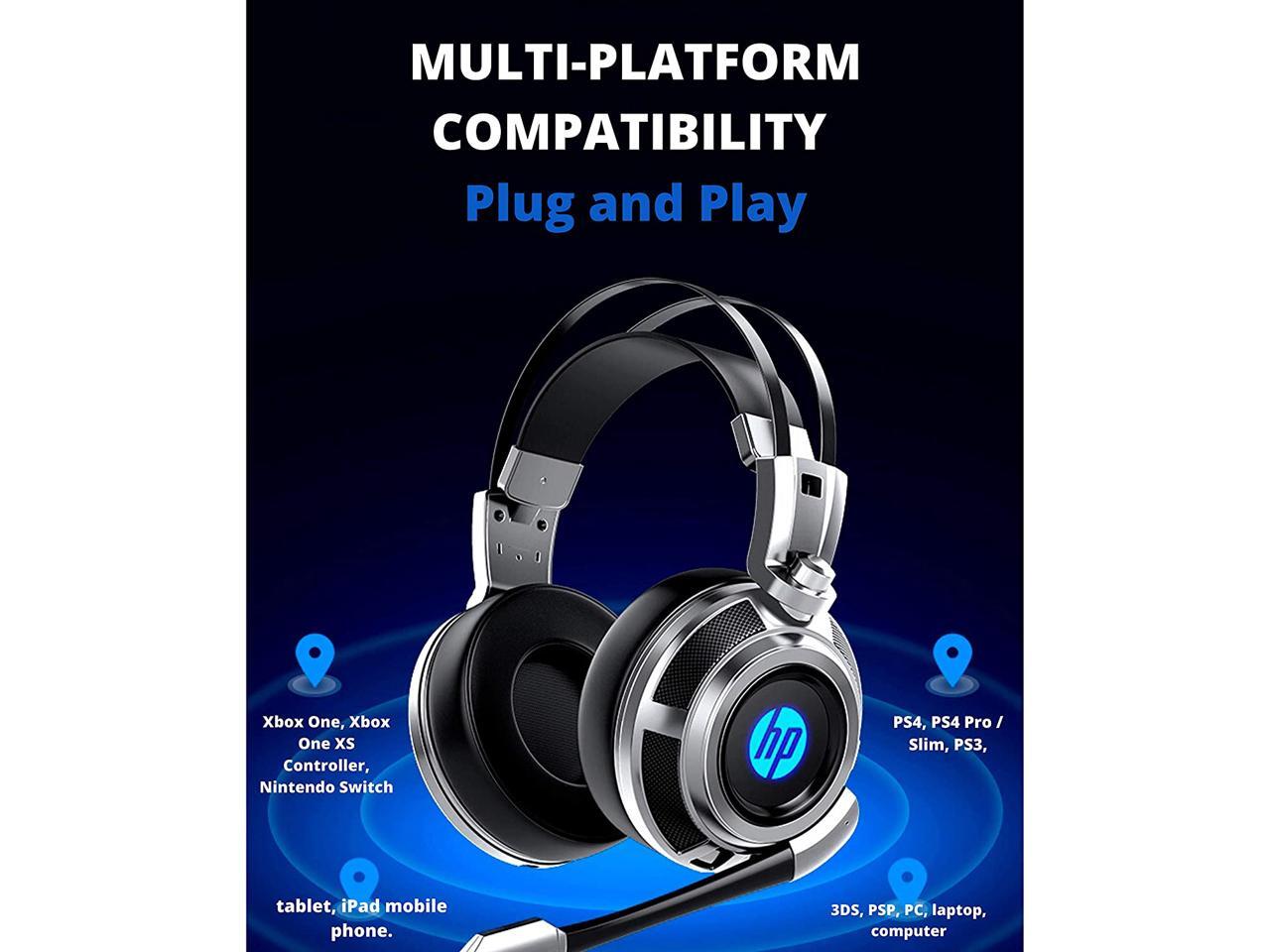 HP H200 Wired Stereo Gaming Headset with mic, for PS4, Xbox One