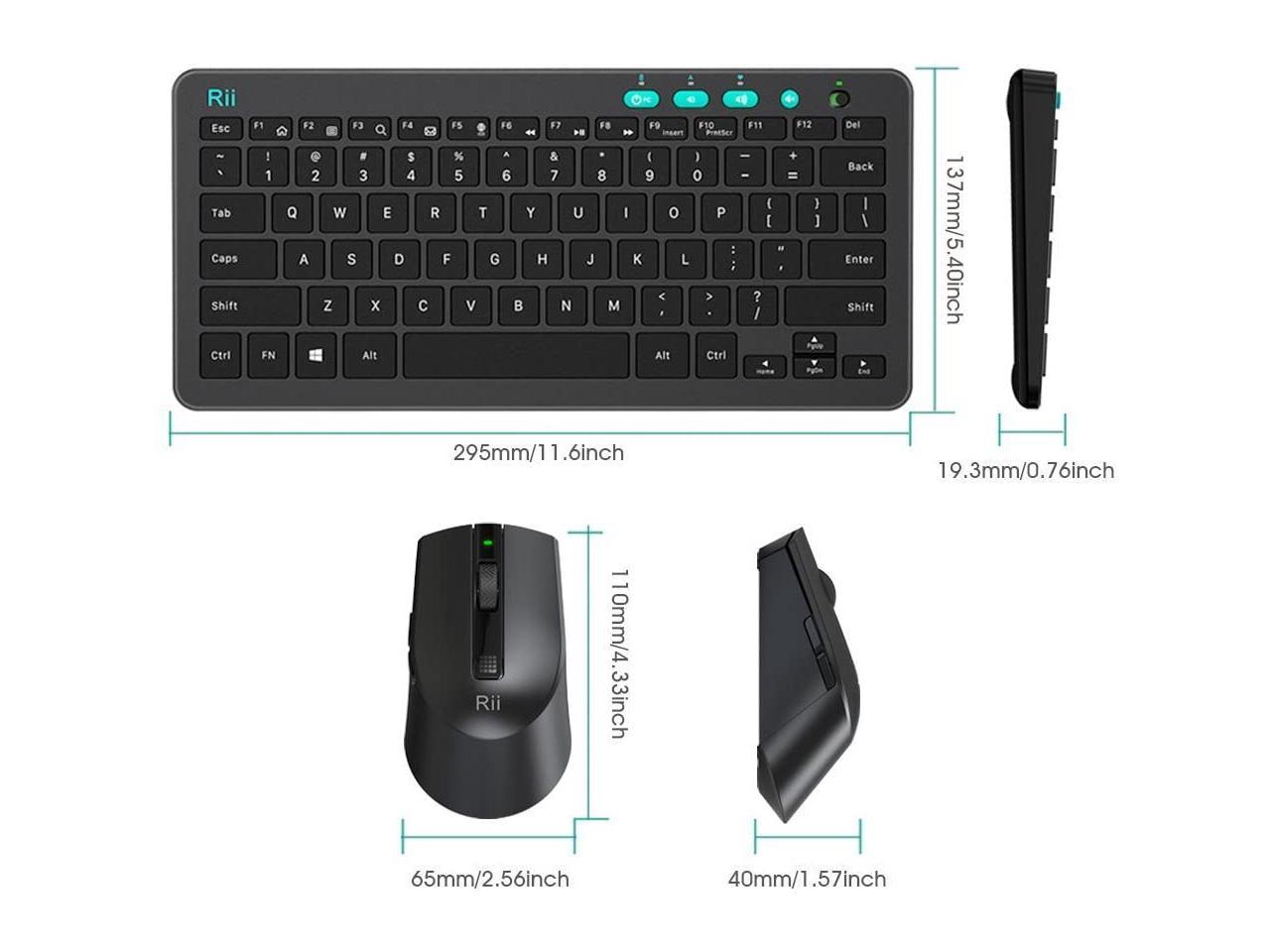 Rii RKM709 2.4Ghz Ultra-Slim Wireless Keyboard and Mouse Combo,Free Shipping 