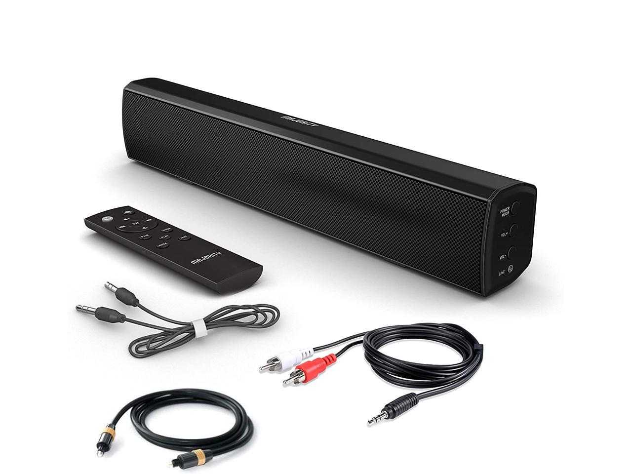 15 inch RCA Majority Bowfell Small Sound Bar for TV with Bluetooth 50 watt Gaming USB Mini Sound/Audio System for TV Speakers/Home Theater AUX Connection Opt Projectors 