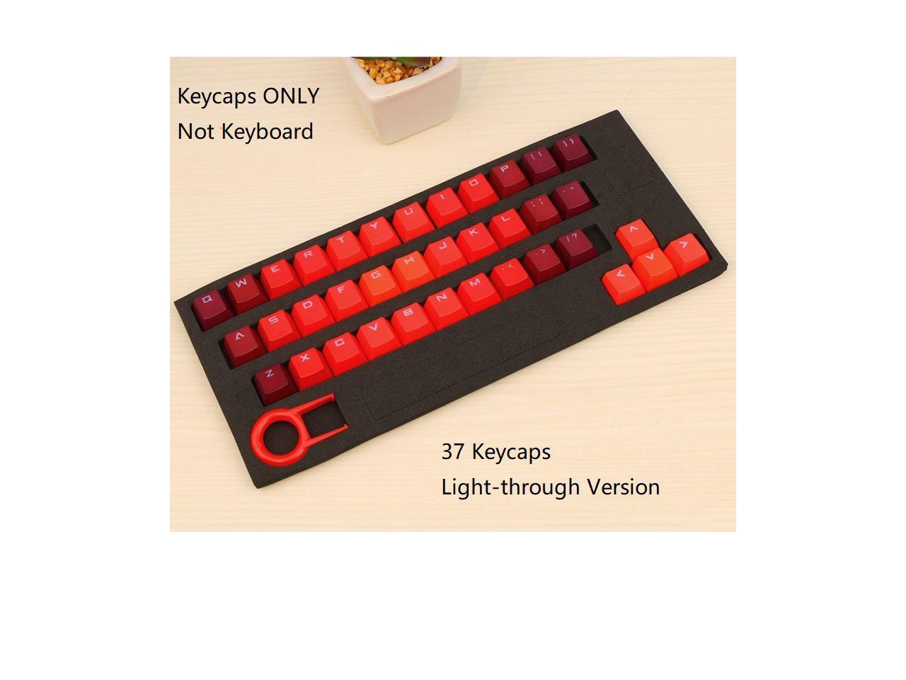 CORN Keycaps Set for Mechanical Gaming Keyboard 37 PBT Keycaps(Red
