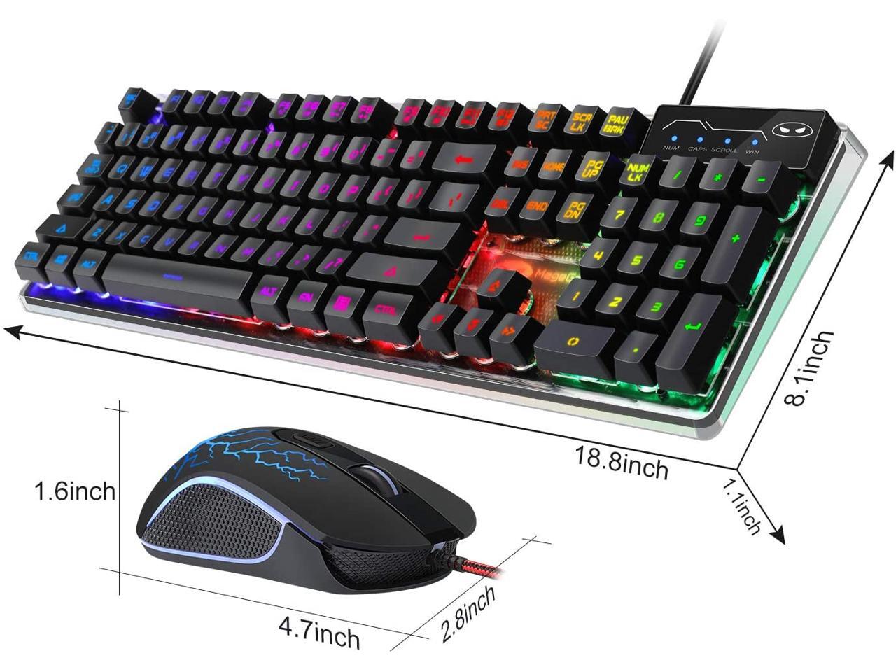 Used Like New MageGee K1 Gaming Keyboard and Mouse Combo, LED