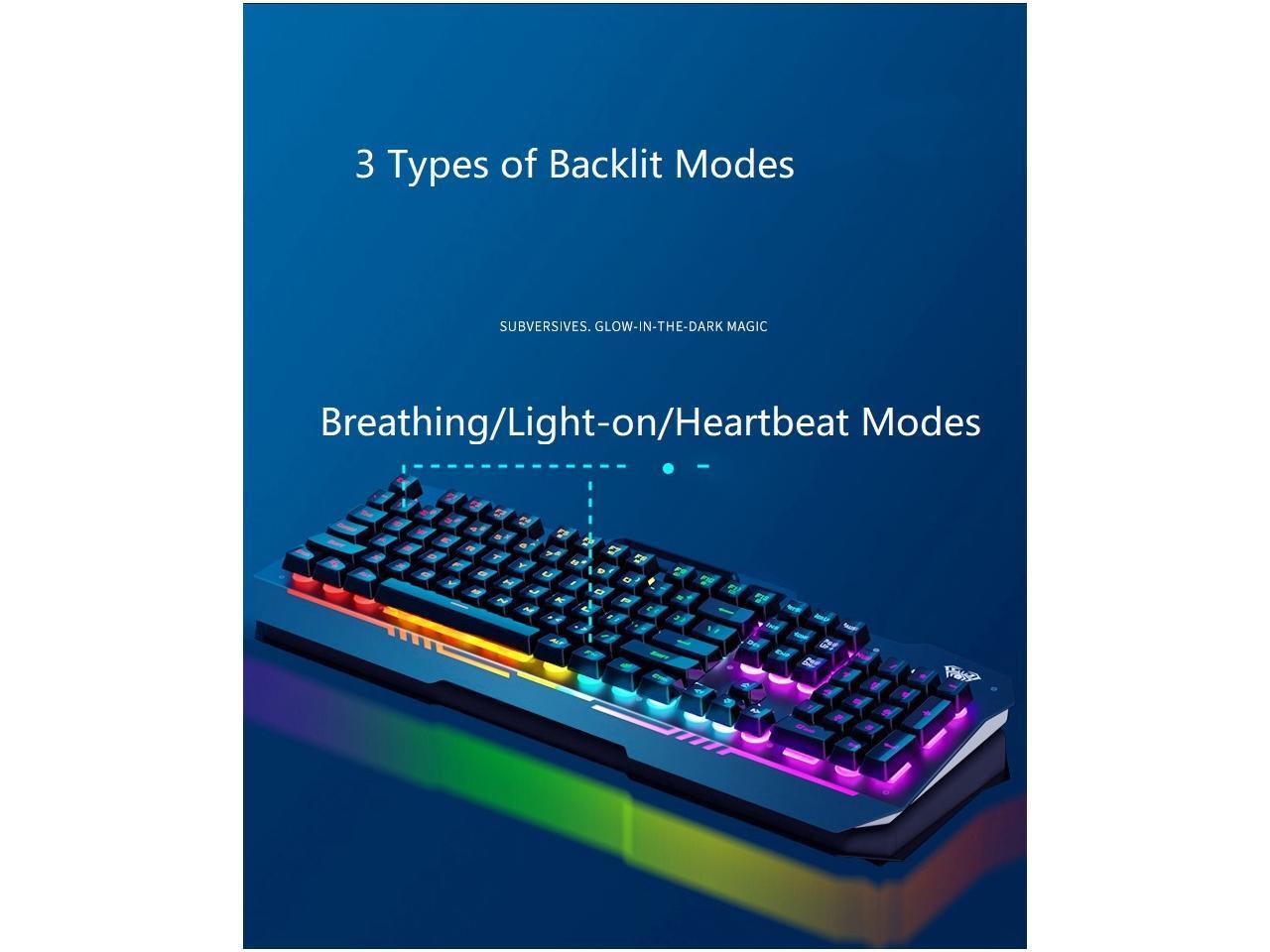 AULA F3010 Ergonomic Design Mechanical Feeling Gaming Keyboard with