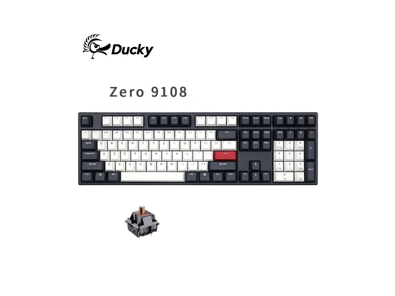 Ducky One 2 Tuxedo 108 Keys Wired Mechanical Keyboard Non Backlit Model Cherry Mx Brown Newegg Com