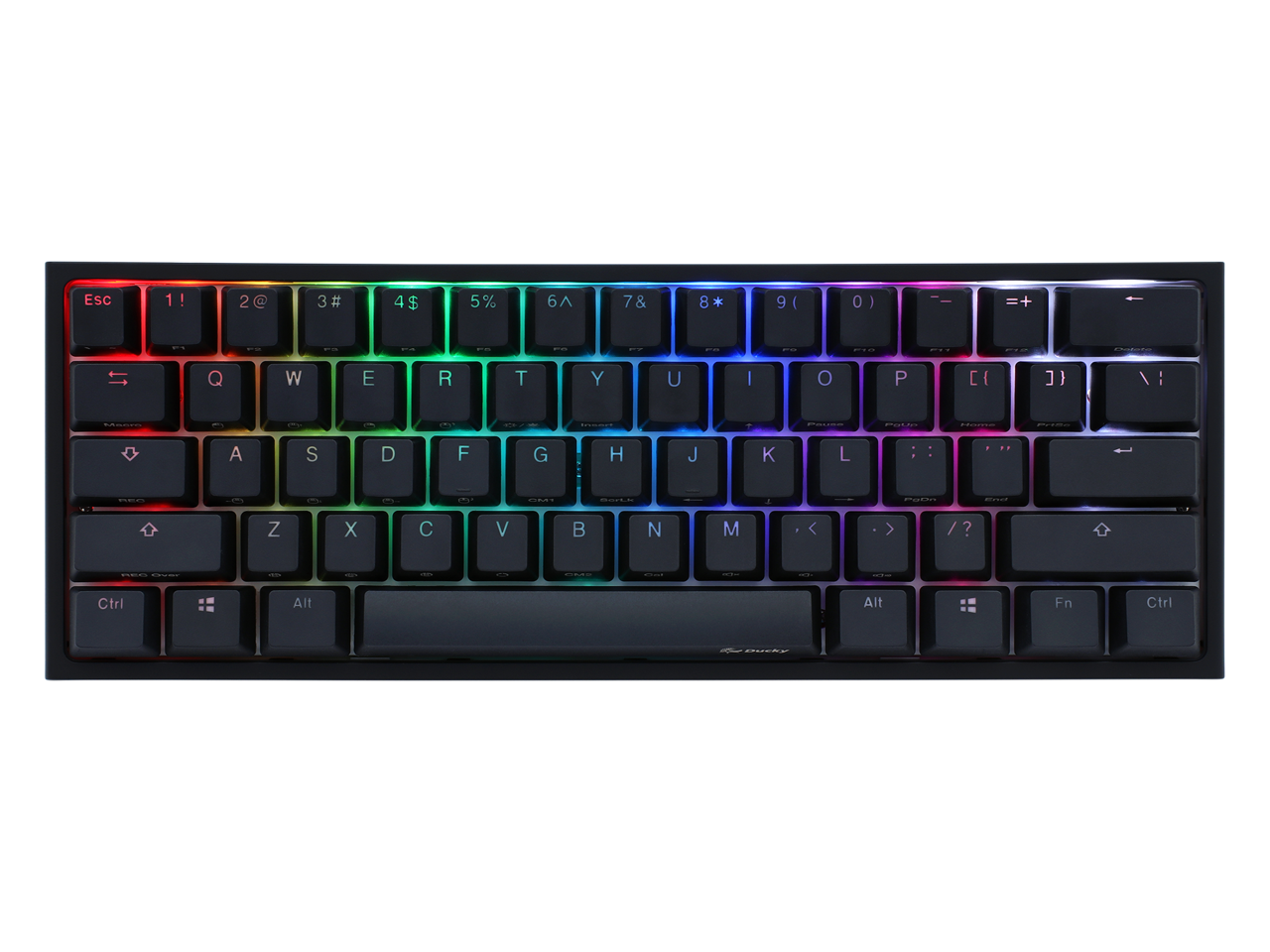Ducky One 2 Mini Rgb Led 60 Double Shot Pbt Gaming Mechanical Keyboard Cherry Mx Brown Switches Newegg Com