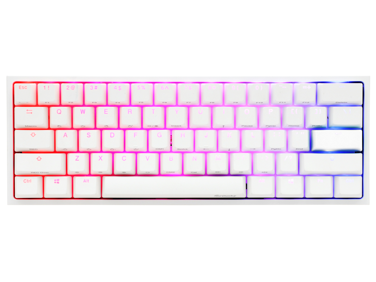 Ducky One 2 Mini Pure White RGB LED 60 Double Shot PBT Mechanical