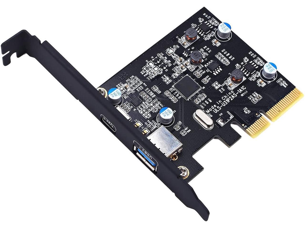 Type-A Host Adapter Asmedia 2142 Chipset FD PCIe USB 3.1 Gen 2 10Gbps Type-C
