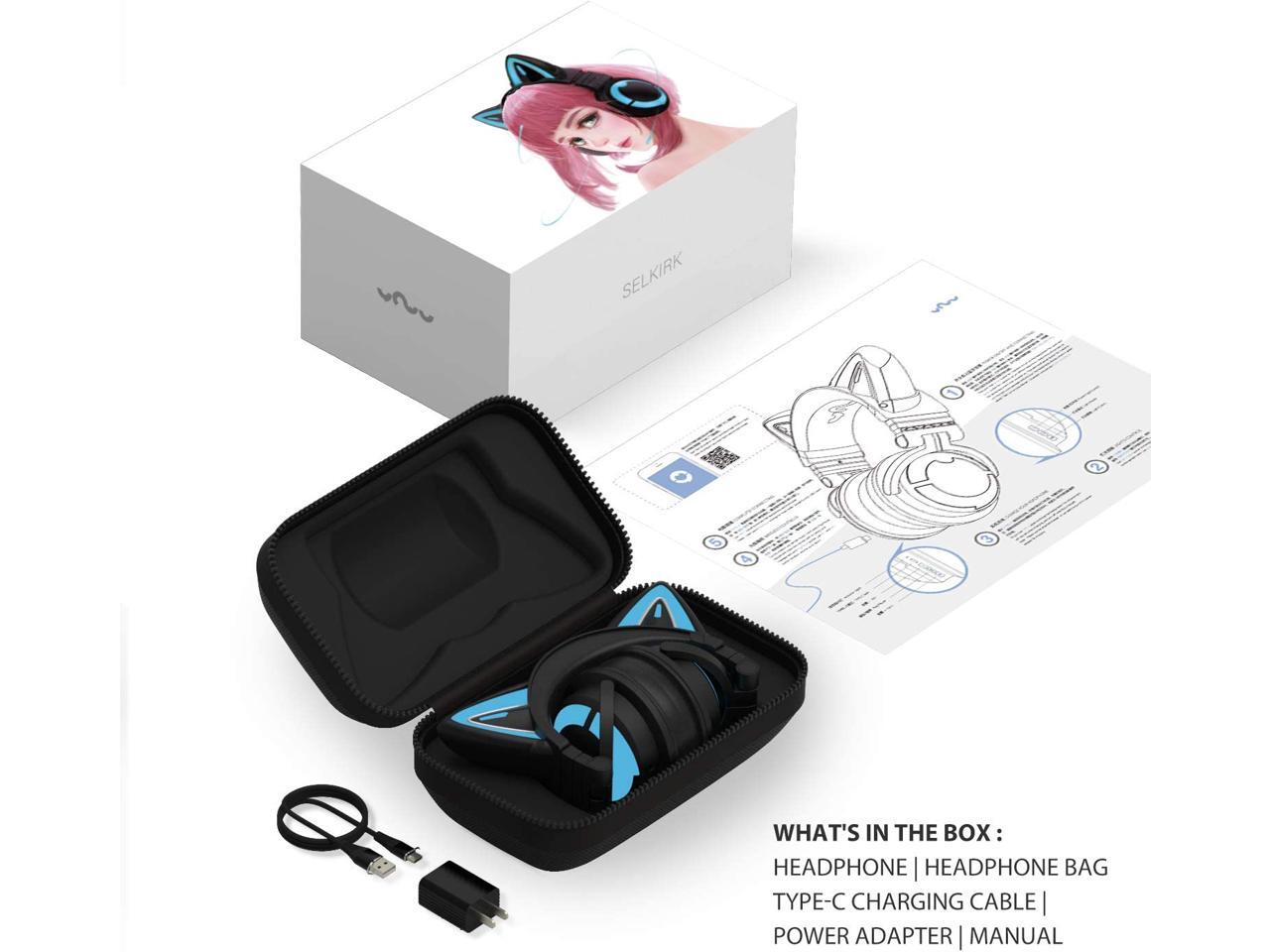 YOWU Cat Ear Headphone 3G Wireless Bluetooth 5.0 Foldable Gaming