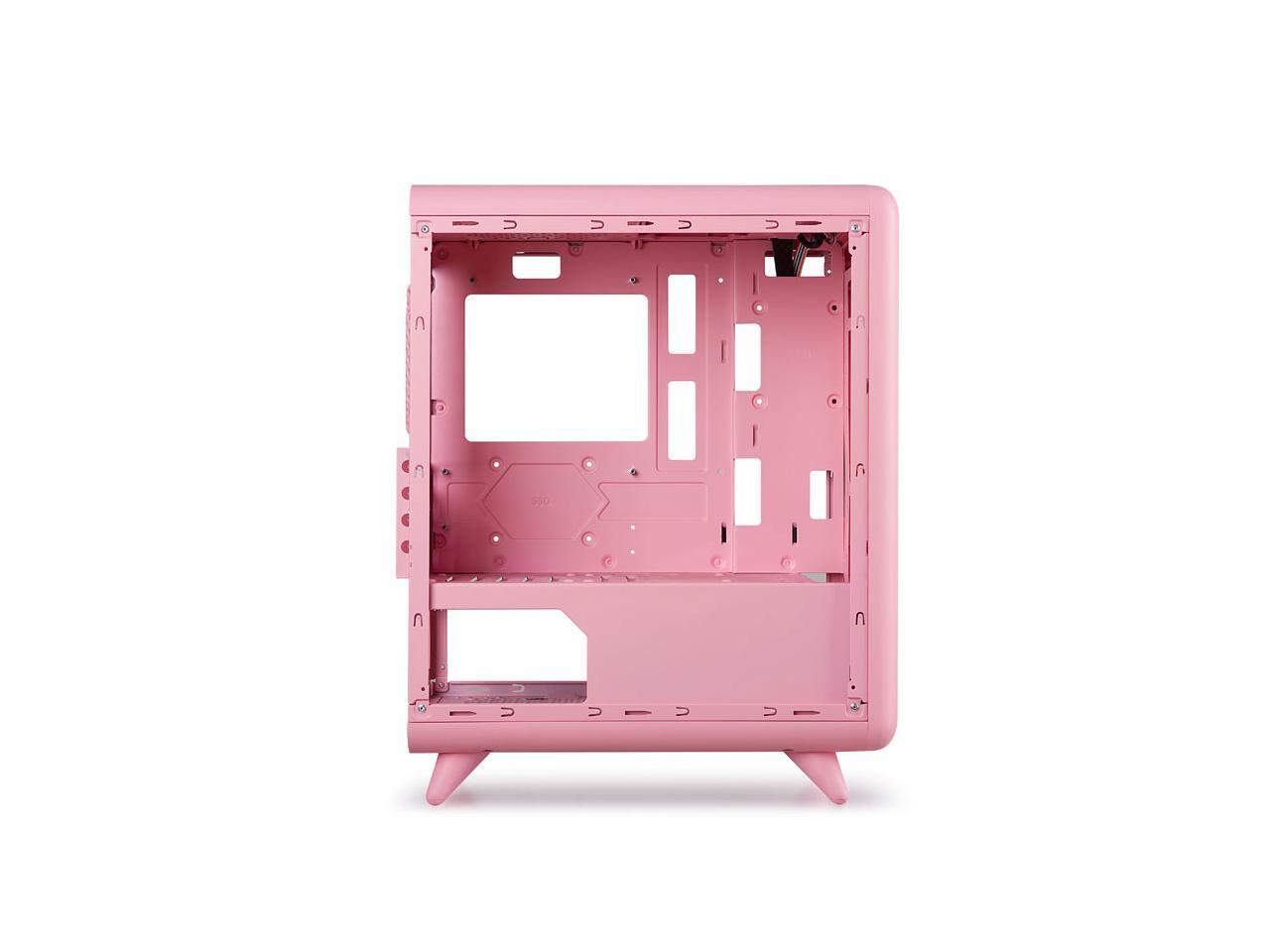 CORN Cute Lucky Koala MATX/iTX Pink Gaming Computer Case with Buttom