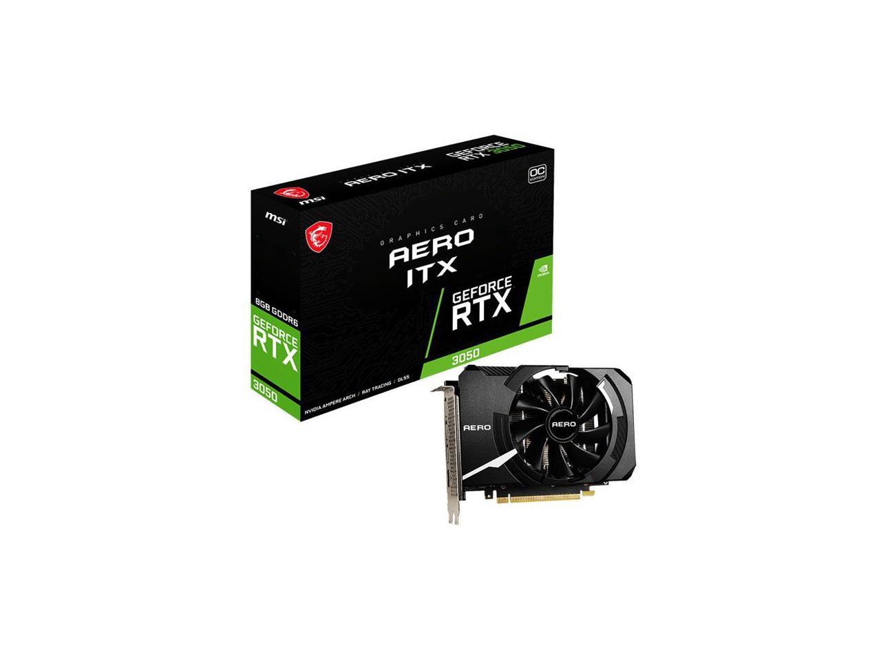 PC/タブレット PCパーツ MSI GeForce RTX 3050 AERO ITX 8G OC Video Card,8GB 128-bit GDDR6 