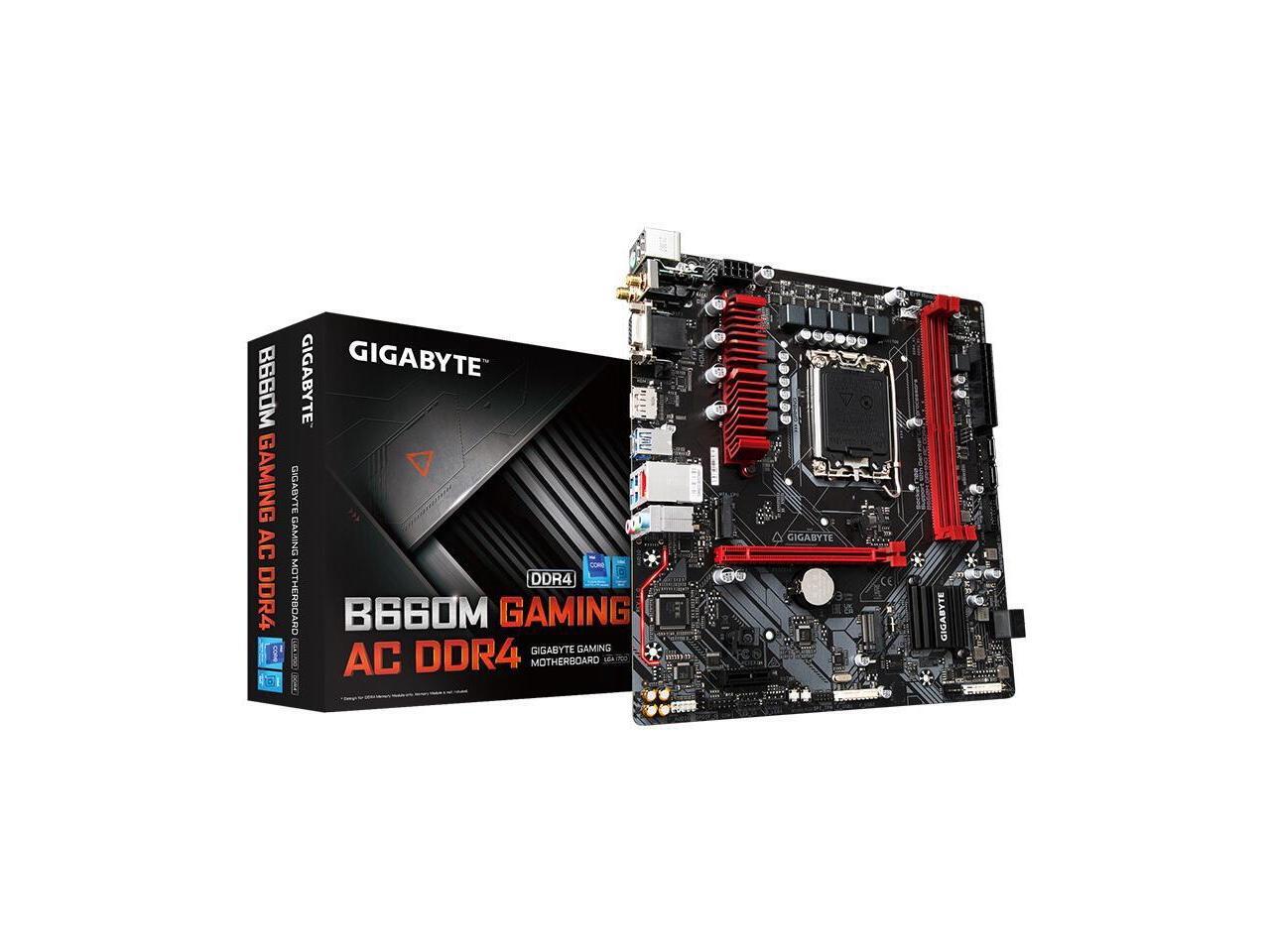 GIGABYTE B660M GAMING AC DDR4 LGA 1700 Intel B660 Micro ATX Motherboard,with Realtek 7.1 channel