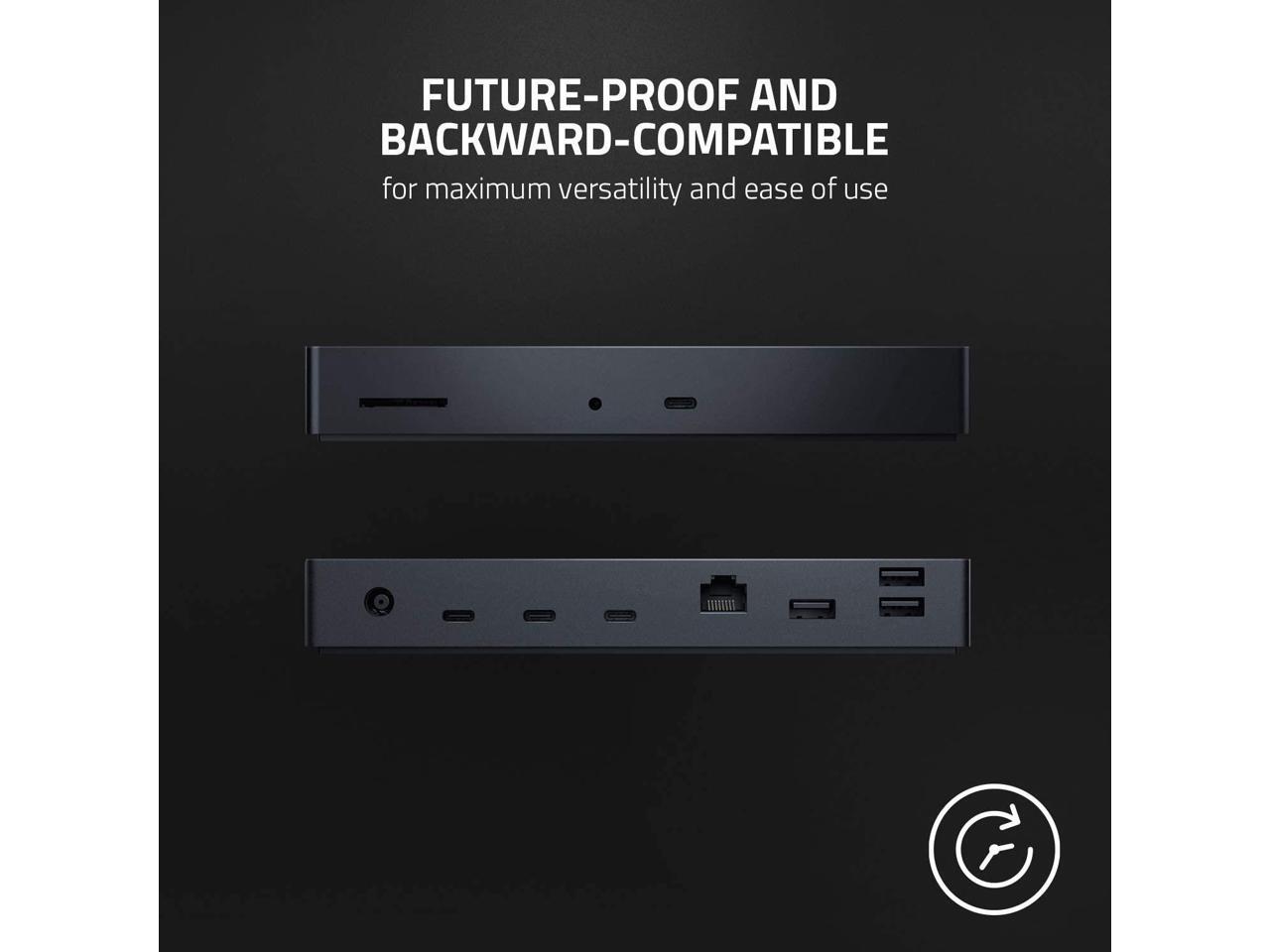 Razer Thunderbolt 4 Dock Thunderbolt 4 Certified 10 Ports in One Dual 4K or Single 8K