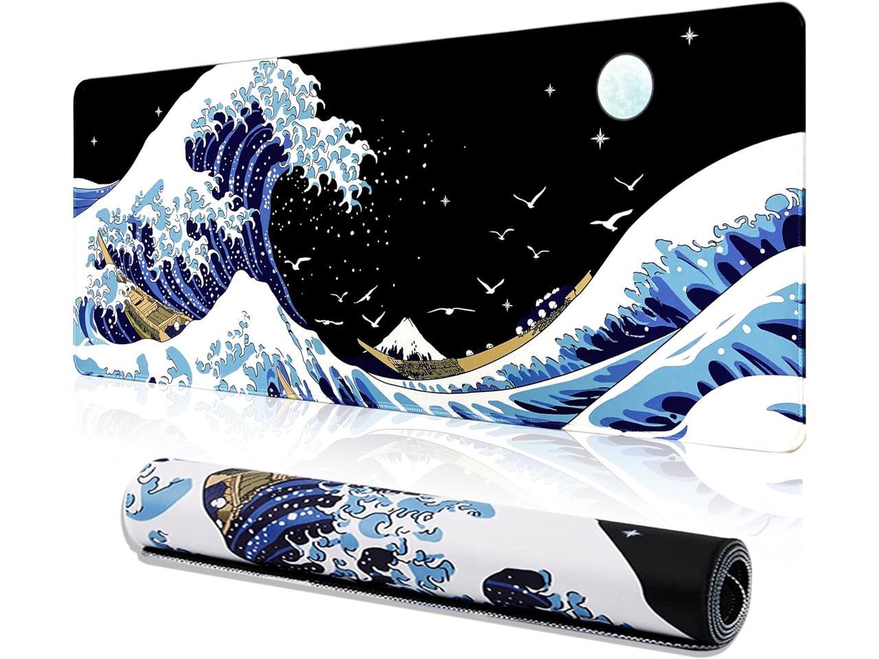 Gaming Laptop Mouse Pad,sea Wave Big Mice Pads Pc Keyboard And Non-slip 