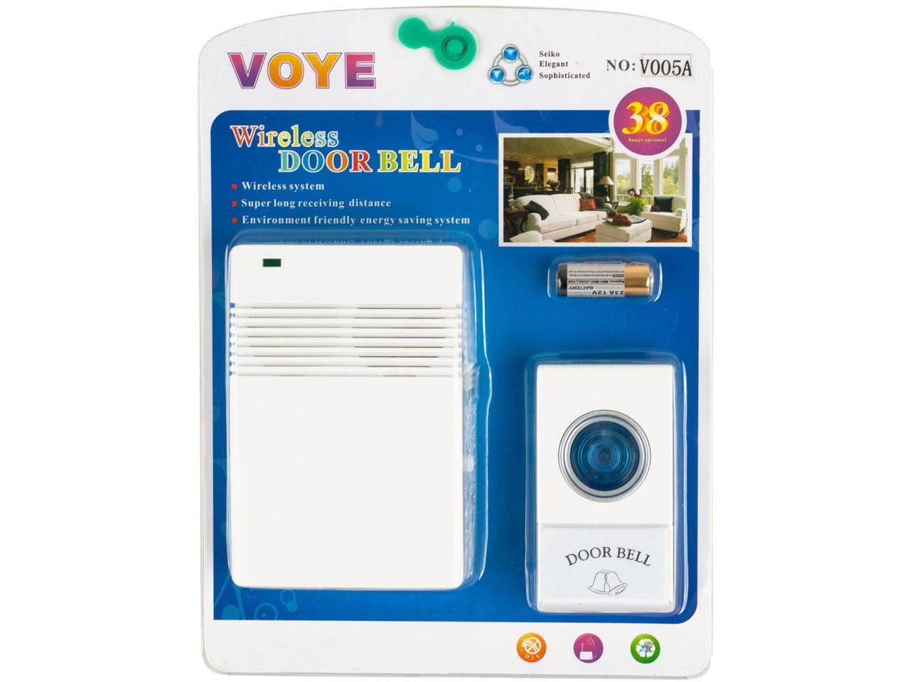 Voye Wireless Remote Control Doorbell with 10 Different Chimes NEW 