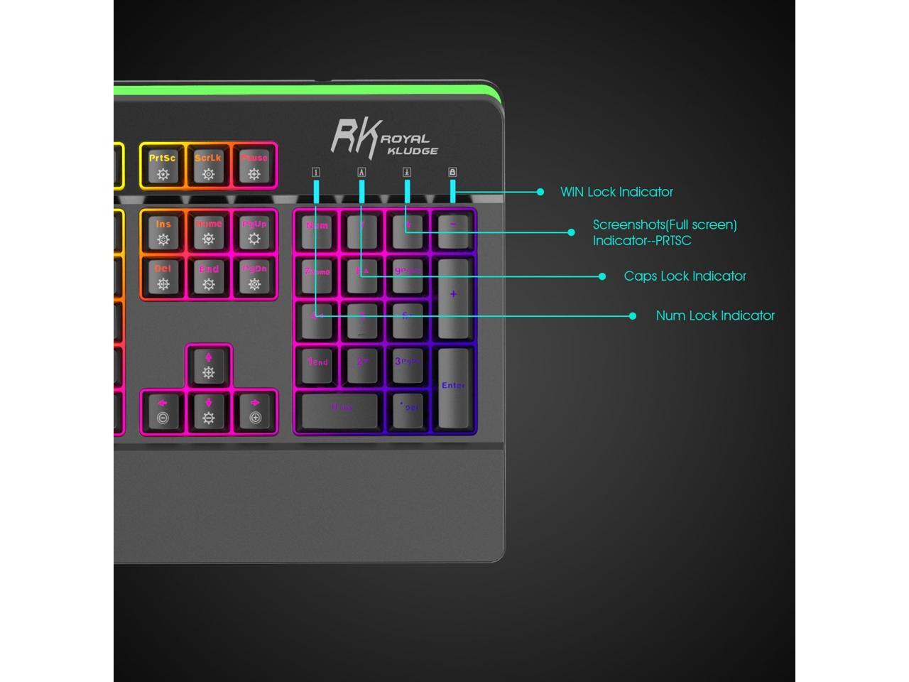 ROYAL KLUDGE RK PRO104 Mechanical Gaming Keyboard Macro Setting RGB