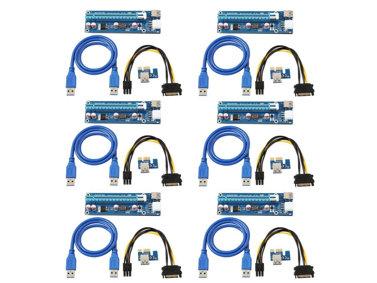 osprey 6 pack pcie riser adapter card for crypto mining