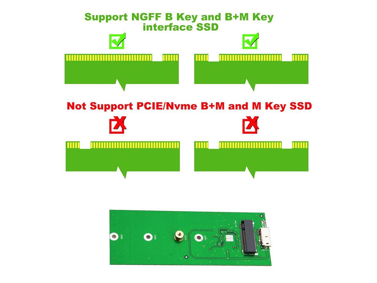 M.2 SATA SSD to USB 3.0（Blue） M.2 SATA NGFF SSD to USB 3.0 External Portable SSD Case Reader Converter Adapter HDD SSD Enclosure with UASP NGFF M.2 2280 2260 2242 2230 SSD with Key B/Key B+M 
