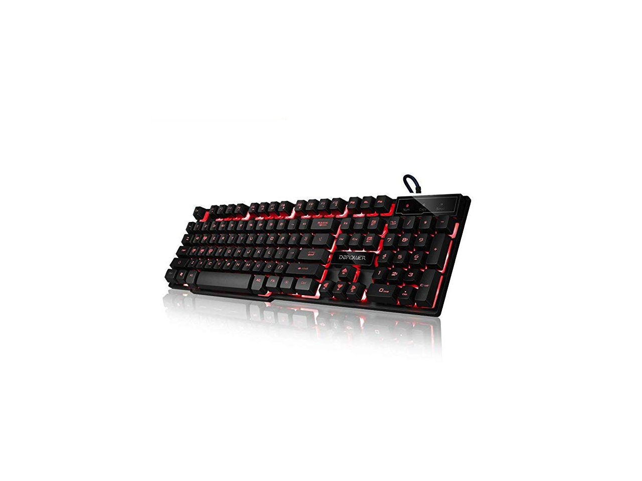 Office Device 3 Color DBPOWER Three Colors Backlit LED Keyboard for Gaming 