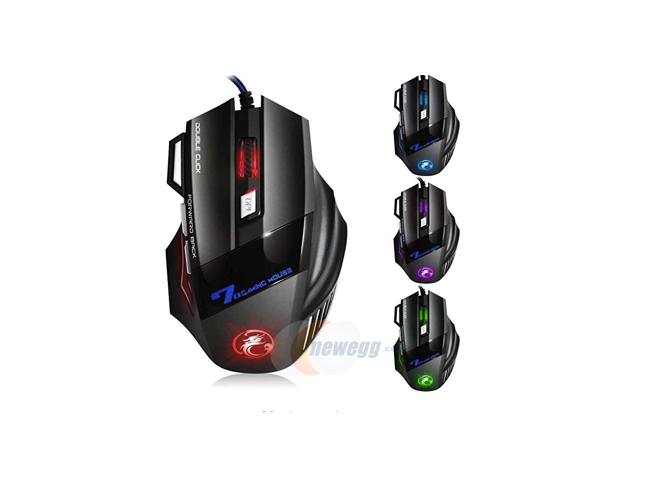 X7 7 LED Backlit Rechargeable 2.4GHz Wireless USB Optical Gaming Mouse Mice 