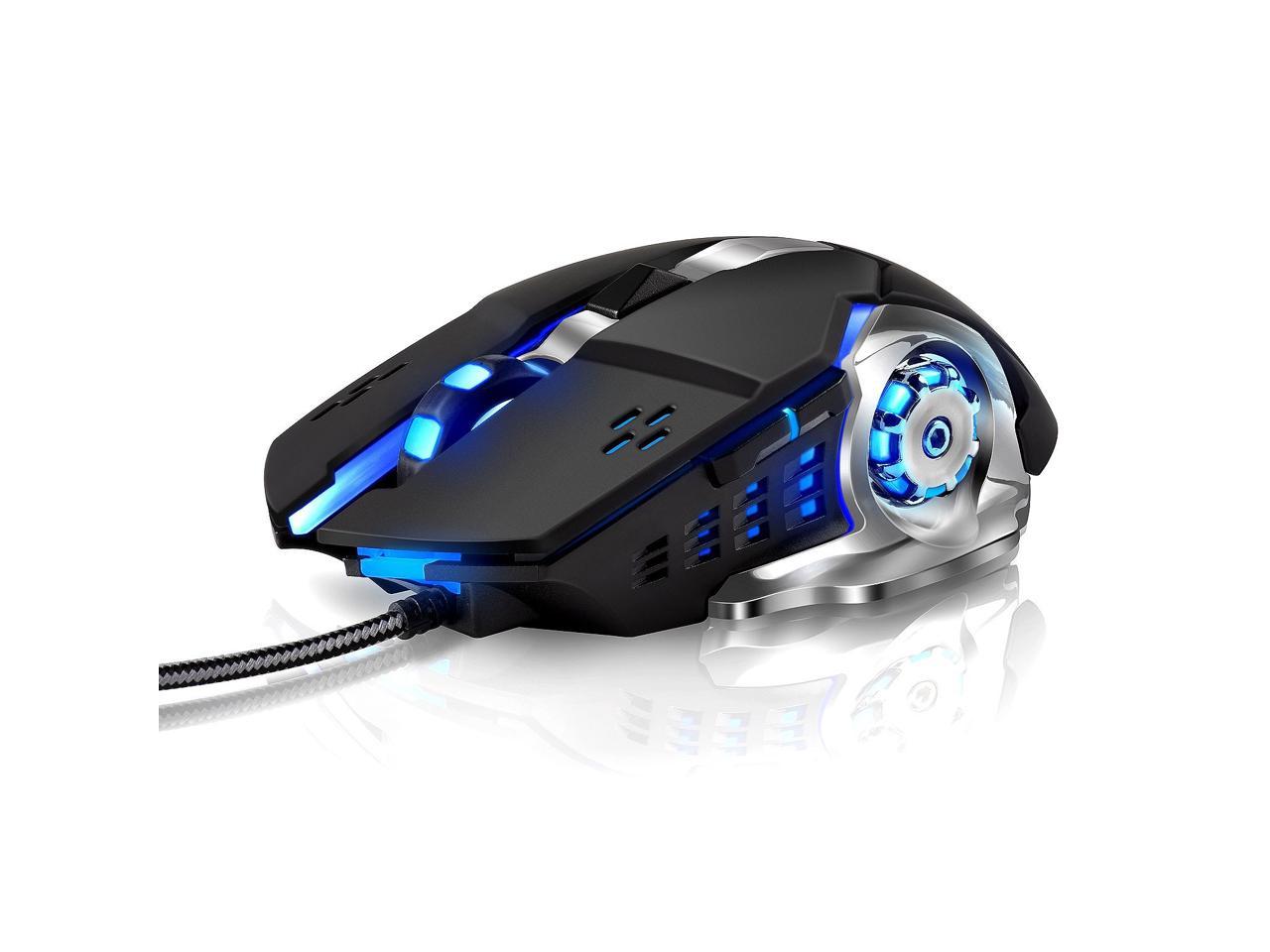 PrinceShop Original Combaterwing W50 Wired Game Mouse deesktop laptop game mouse 7 Button With Weight 4 Colors Breathing Led Light