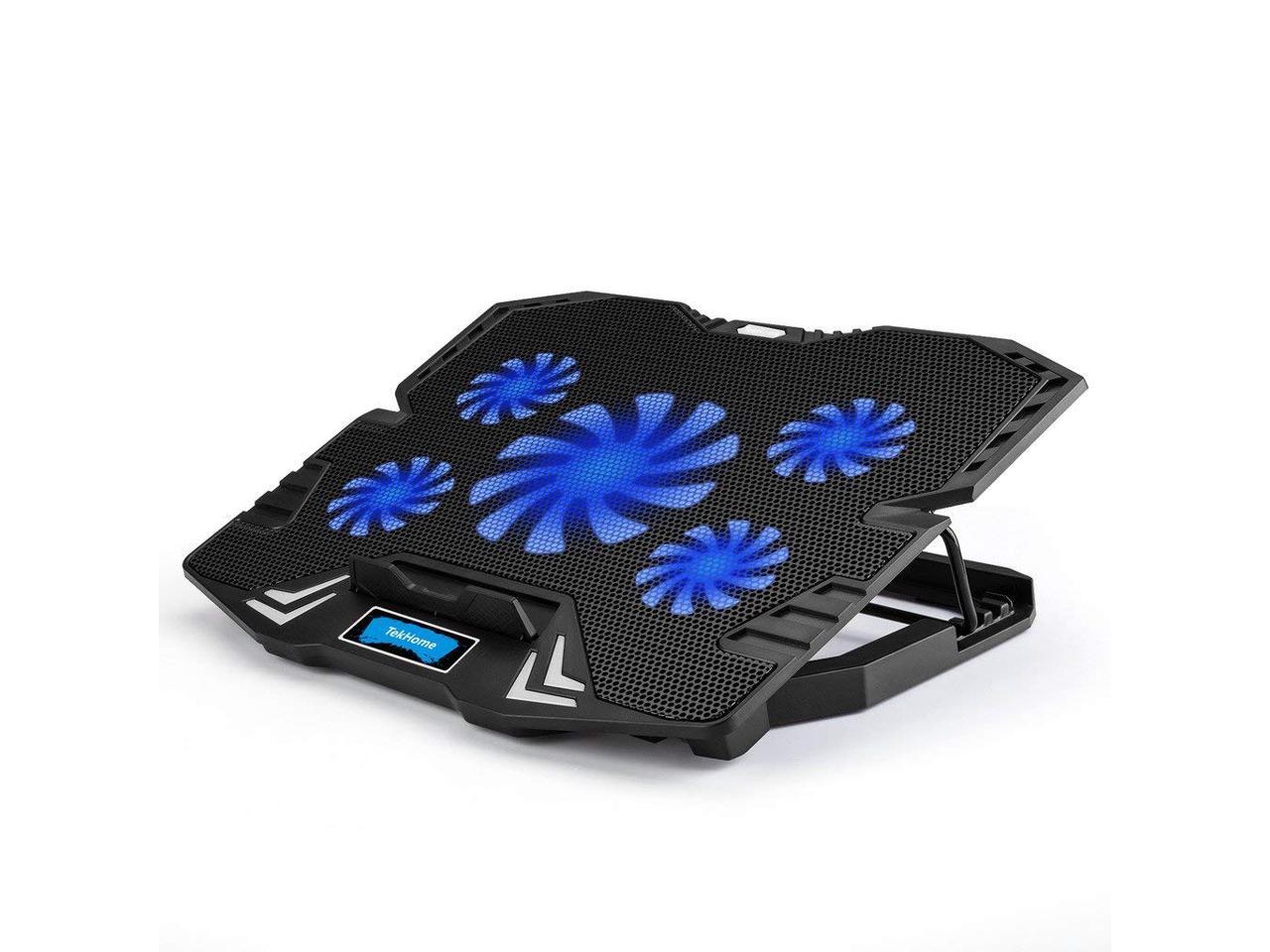 TekHome Laptop Cooling Pad, 5Fan Laptop Cooler, Laptop Fan Cooling Pad for Alienware/MSI Gaming