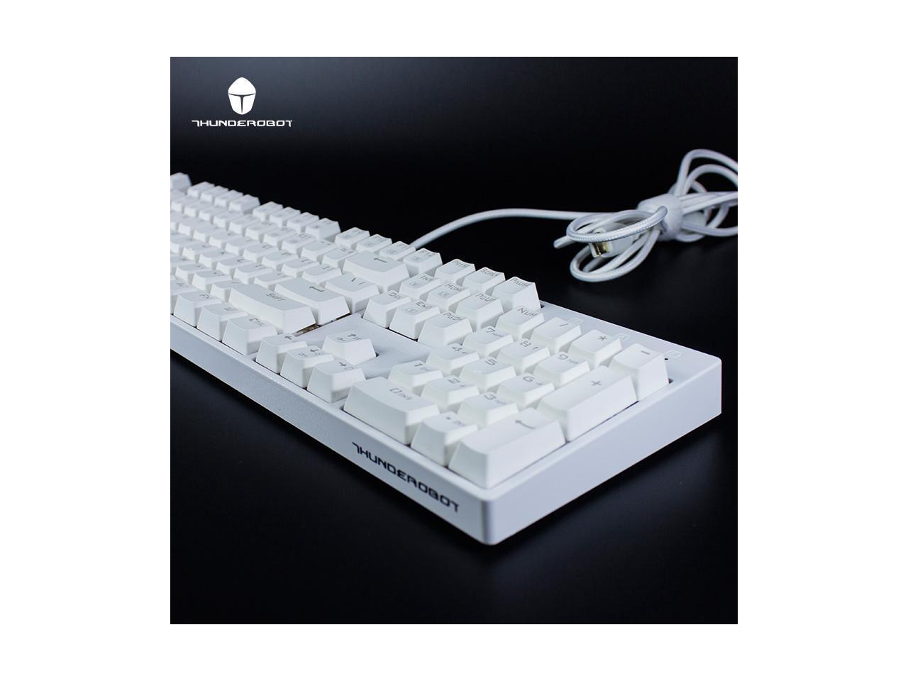 THUNDEROBOT K30 All 104 Non conflicting Keys Ergonomic Design Cool Exterior USB Wired Real Blue 