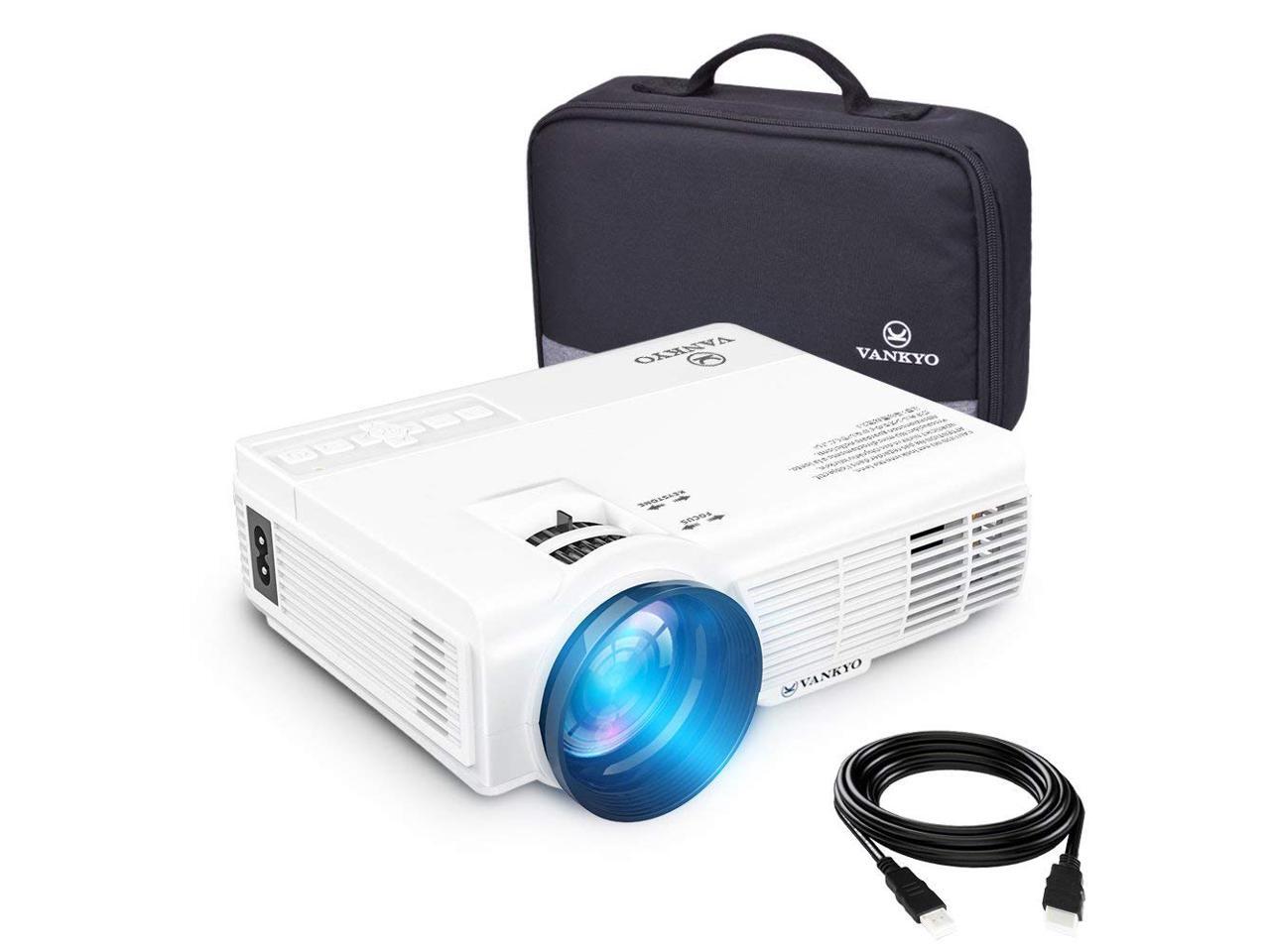 Vankyo Leisure 3 (Upgraded Version) 2400 Lux LED Portable Projector with  Carrying Bag, Video Projector with 170'' and 1080P Support, Compatible with  Fire TV Stick, PS4, HDMI, VGA, TF, AV and USB -