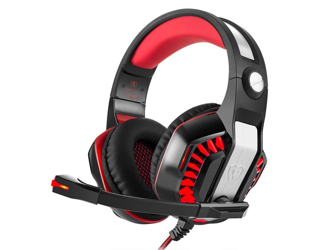 Beexcellent GM-2 Pro Gaming Over-Ear Headset with Mic, LED Lights and ...