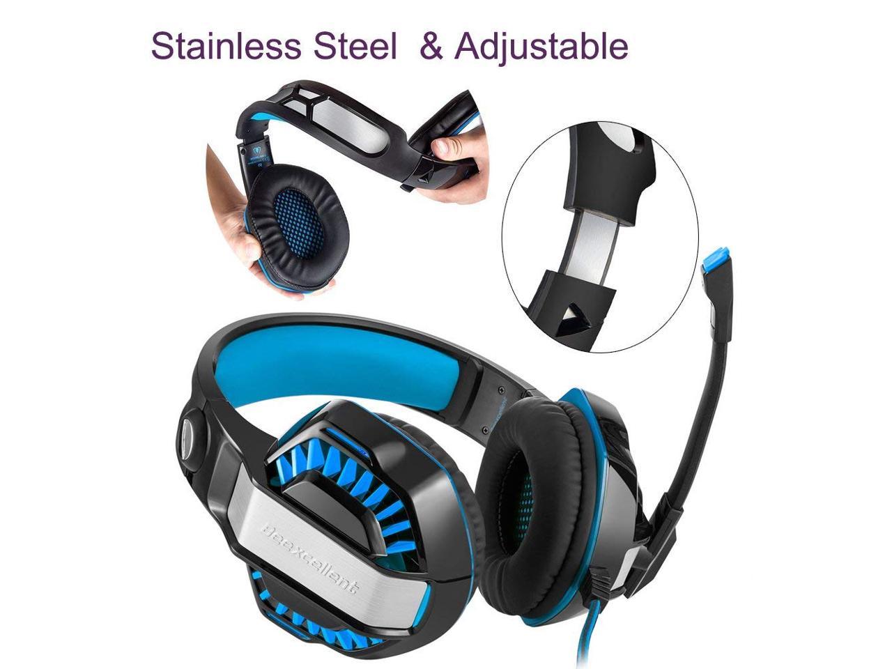 Beexcellent GM-2 Pro Gaming Over-Ear Headset with Mic, LED Lights and ...