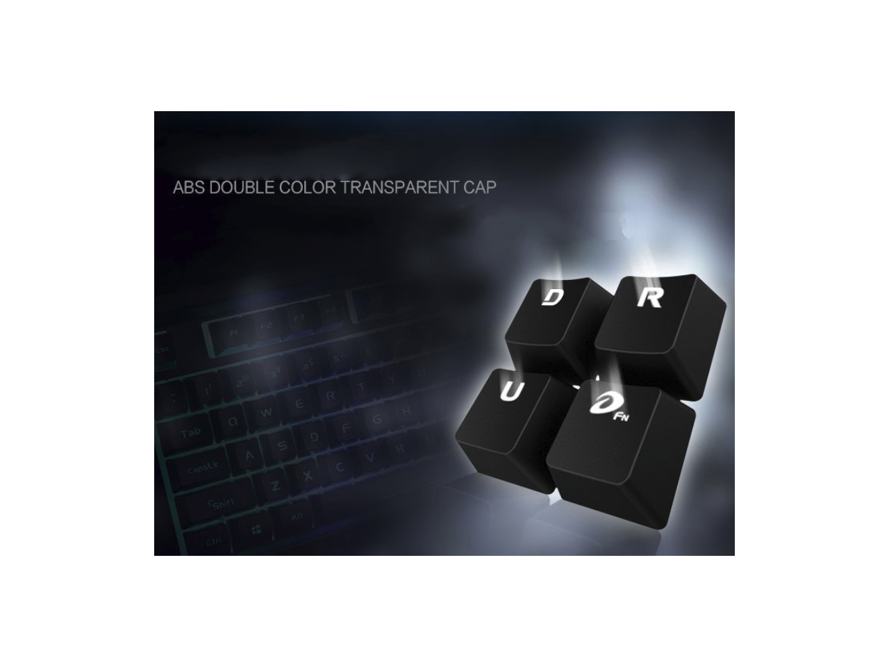 Dare u LK145 19 Non conflicting Keys Ergonomic Design Cool Backlit LED Light Anti splash USB 