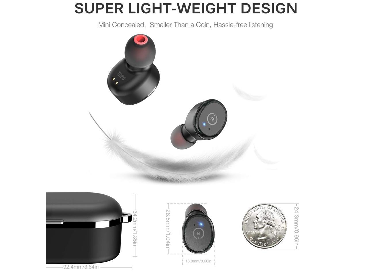 tozo t10 bluetooth 5.0 wireless earbuds with wireless charging